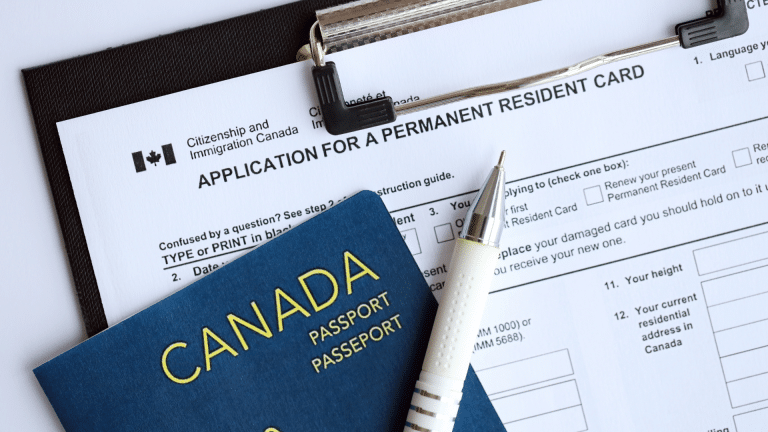 Canada citizenship application forms prepared for submission from the UK